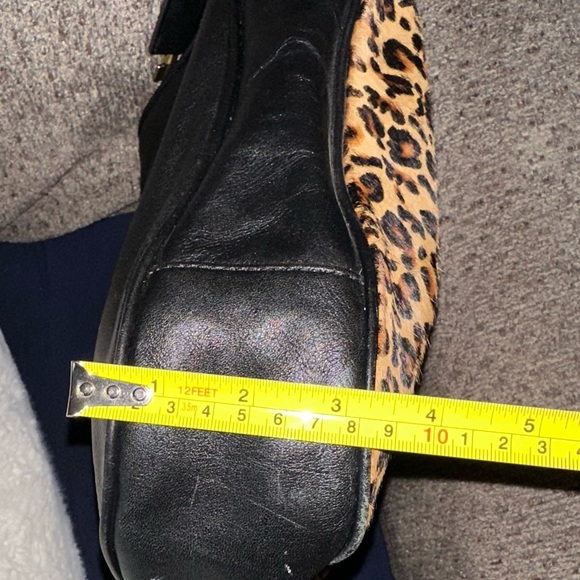 Fossil Black Leather w/ calf hair Leopard print - Picture 11 of 13
